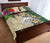 Hawaii Polynesian Quilt Bed Set - Hibiscus Turtle Tattoo Beige - Polynesian Pride