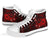 Polynesian Hawaii High Top Shoes - Humpback Whale with Hibiscus (Red) - Polynesian Pride