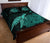 Hawaii Polynesian Hibiscus Turtle Map Quilt Bed Set - AH - Turquoise - Polynesian Pride