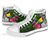 Tokelau High Top Shoes - Turtle Plumeria Banana Leaf - Polynesian Pride