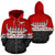 New Zealand Zip up Hoodie, Maori Waka Zipper Hoodie Red - Polynesian Pride