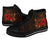 Polynesian Hawaii High Top Shoes - Humpback Whale with Hibiscus (Golden) - Polynesian Pride