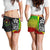 Chuuk Micronesia Women's Shorts Reggae - Turtle With Hook Women Reggae - Polynesian Pride