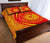 Hawaii Quilt Bed Set Coat Of Arms Polynesian - Circle Style Red And Yellow - Polynesian Pride