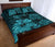 Hawaiian Map Turtle Hibiscus Vintage Polynesian Quilt Bedding Set Turquoise - Polynesian Pride