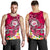 Hawaii Polynesian Men's Tank Top - Hawaii Seal With Turtle Plumeria (Pink) Pink - Polynesian Pride