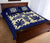 Hawaiian Quilt Bed Set Pineapple Pattern - Blue - Polynesian Pride