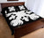 Hawaiian Quilt Bed Set Royal Pattern - Black and White - O2 Style - Polynesian Pride