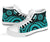 American Samoa High Top Shoes - Turquoise Tentacle Turtle - Polynesian Pride