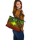 Polynesian Papua New Guinea Personalised Leather Tote Bag - Reggae Vintage Polynesian Patterns - Polynesian Pride