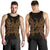 New Caledonia Polynesian Men Tank Top Map Gold - Polynesian Pride