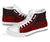 Chuuk State High Top Shoes - Red Color Symmetry Style - Polynesian Pride