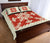 Hawaiian Quilt Bed Set Pineapple Pattern - White Mix Red - Polynesian Pride