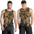 American Samoa Polynesian Men's Tank - Gold Turtle - Polynesian Pride