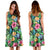 Hawaii Tropical Hibiscus Banana Leafs Midi Dress - Polynesian Pride