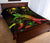 Papua New Guinea Polynesian Quilt Bed Set - Turtle With Blooming Hibiscus Reggae - Polynesian Pride