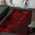 Wallis And Futuna Area Rugs Turtle Hibiscus Red - Polynesian Pride