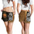 Federated States of Micronesia Women's Shorts Gold - Turtle With Hook Women Gold - Polynesian Pride