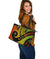 Hawaii Leather Tote Bag - Hawaii Polynesian Decorative Patterns - Polynesian Pride