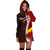 Tokelau Polynesian Custom Personalised Hoodie Dress - Coat Of Arm With Hibiscus - Polynesian Pride