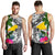 Tokelau Men's Tank Top White - Turtle Plumeria Banana Leaf - Polynesian Pride