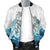 Maori Manaia The Blue Sea Men's Bomber Jacket, White - Polynesian Pride