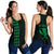 Hawaii Kakau Polynesian Kanaka Map Women's Racerback Tank - Green Green - Polynesian Pride