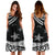 Plumeria Flowers Polynesian Women's Dress - White Black Color - Polynesian Pride