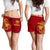 Hawaii Polynesian Women's Shorts - Vintage Polynesian Turtle (Red) - Polynesian Pride