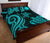 Nauru Quilt Bed Set - Turquoise Tentacle Turtle - Polynesian Pride