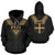 Fiji All Over Hoodie Gold Sailor Style Unisex Black - Polynesian Pride