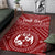 Tonga Personalised Area Rug - Tonga Seal With Polynesian Tattoo Style (Red) - Polynesian Pride