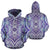 Hawaii Hoodie Polynesian Symmetry Gardient Violet Pullover - Polynesian Pride