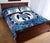 Polynesian Quilt Bed Set - Dark Blue Turtle Palm Gray Version - Polynesian Pride