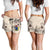 Cook Islands Women Short - The Beige Hibiscus - Polynesian Pride