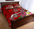 Hawaii Quilt Bed Set - Turtle Plumeria Polynesian Tattoo Red Color - Polynesian Pride