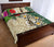 Vanuatu Polynesian Quilt Bed Set - Hibiscus Turtle Tattoo Beige - Polynesian Pride