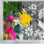 Papua New Guinea Shower Curtain White - Turtle Plumeria Banana Leaf - Polynesian Pride