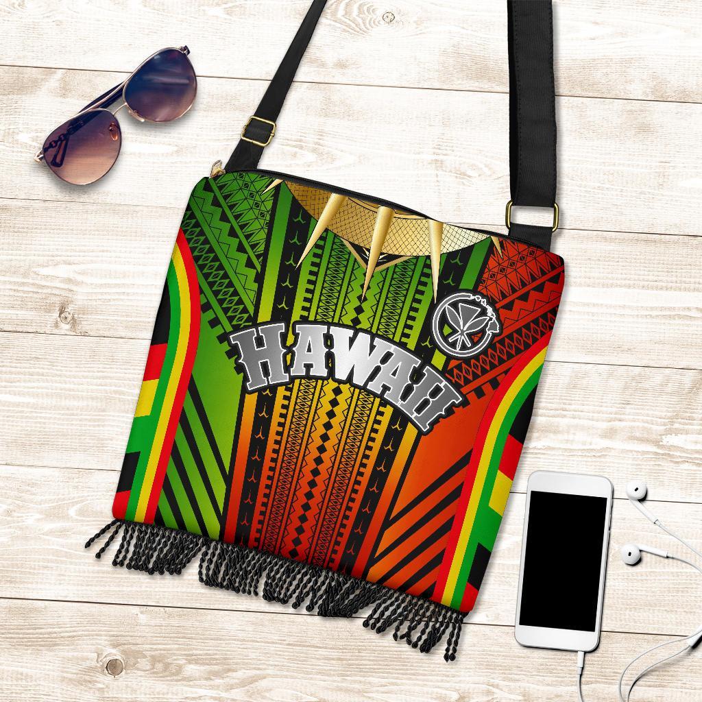 Hawaii Polynesian Boho Handbag - Tribal Ornamental One Style One Size Reggae - Polynesian Pride