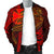 Polynesian Wallis and Futuna Men's Bomber Jacket - Red Shark Polynesian Tattoo - Polynesian Pride