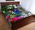 Cook Islands Quilt Bed Set White - Turtle Plumeria Banana Leaf - Polynesian Pride