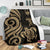 Guam Polynesian Premium Blanket - Gold Tentacle Turtle - Polynesian Pride