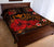 Polynesian Hawaii Kanaka Maoli Quilt Bed Set - Humpback Whale with Hibiscus (Golden) - Polynesian Pride