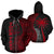 Vanuatu Polynesian Custom Zip up Hoodie Coconut Red Unisex Red - Polynesian Pride