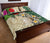 Tokelau Polynesian Quilt Bed Set - Hibiscus Turtle Tattoo Beige - Polynesian Pride