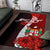 Fiji Polynesian Custom Personalised Pesonalised Area Rug - Coat Of Arm With Hibiscus - Polynesian Pride