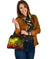 CNMI Custom Personalised Shoulder Handbag - Humpback Whale with Tropical Flowers (Yellow) - Polynesian Pride