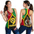 Vanuatu Polynesian Women's Racerback Tank - Vanuatu Flag and Coat Of Arms Black - Polynesian Pride