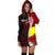 Palau Polynesian Custom Personalised Hoodie Dress - Coat Of Arm With Hibiscus - Polynesian Pride