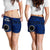 Cook Island Women's Shorts - Seal With Polynesian Tattoo Style ( Blue) - Polynesian Pride